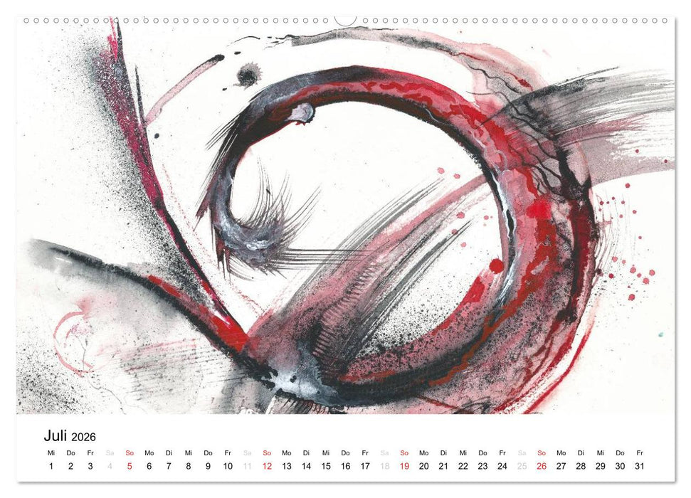 Abstrakte Aquarelle (CALVENDO Premium Wandkalender 2026)