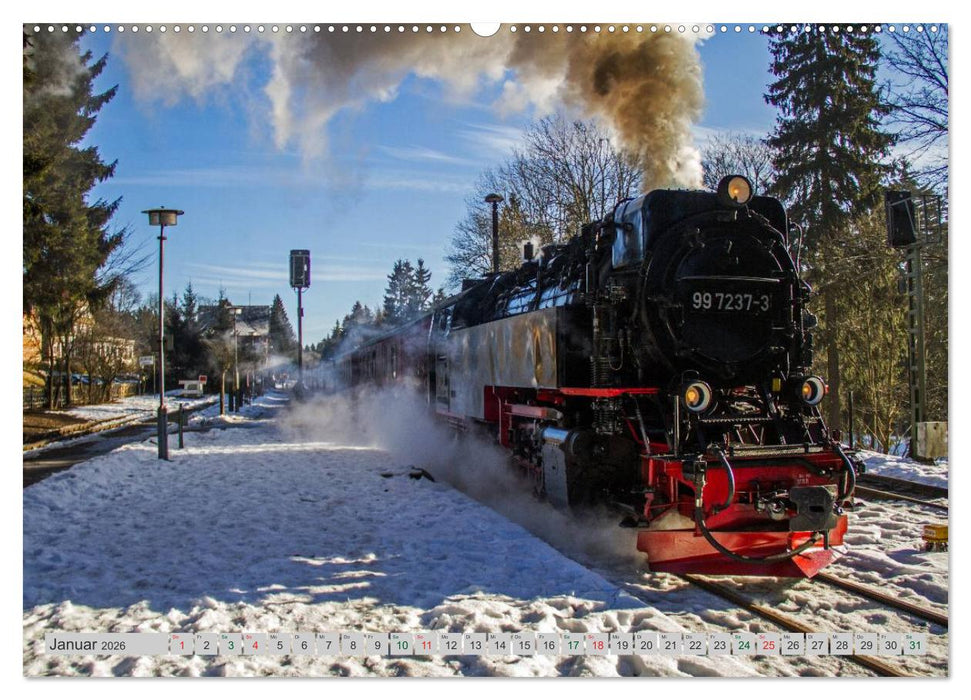Harzer Dampfmomente (CALVENDO Premium Wandkalender 2026)