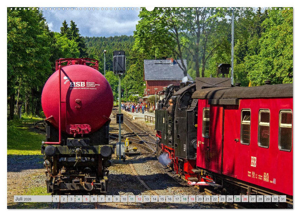 Harzer Dampfmomente (CALVENDO Premium Wandkalender 2026)