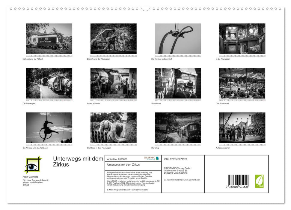 Unterwegs mit dem Zirkus (CALVENDO Premium Wandkalender 2026)