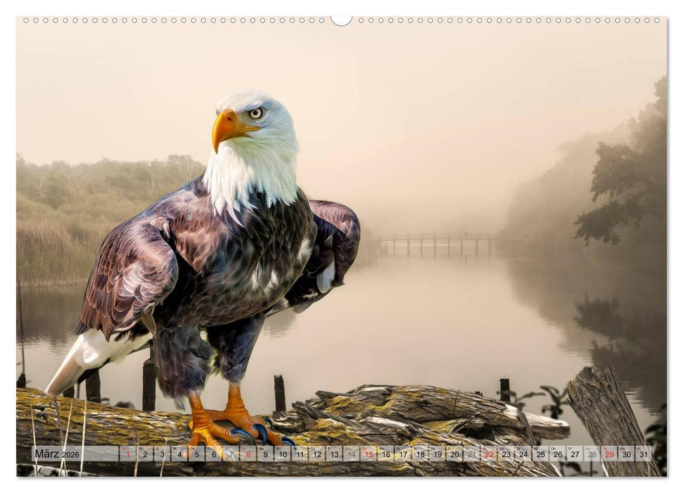 Faszinierende Greifvögel hautnah (CALVENDO Wandkalender 2026)
