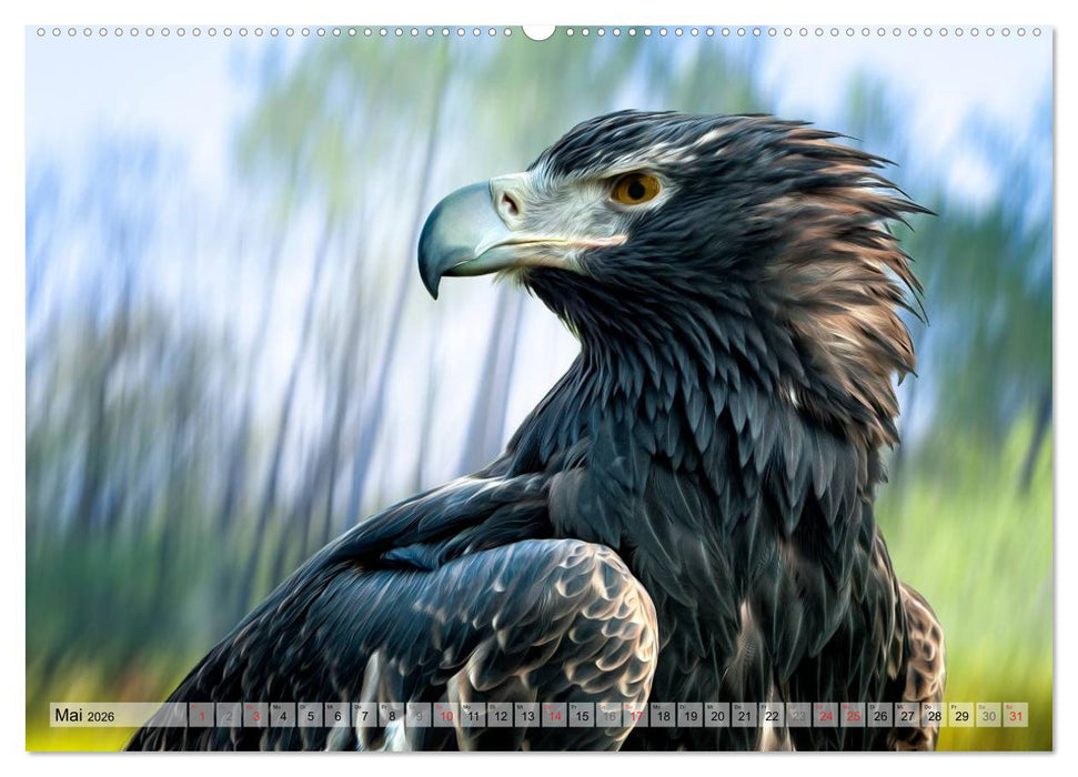 Faszinierende Greifvögel hautnah (CALVENDO Wandkalender 2026)