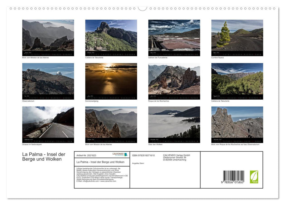 La Palma - Insel der Berge und Wolken (CALVENDO Premium Wandkalender 2026)