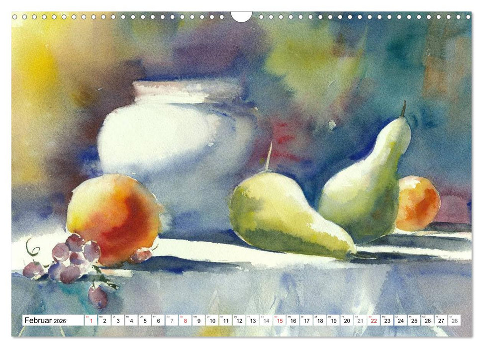 Stillleben Aquarelle (CALVENDO Wandkalender 2026)