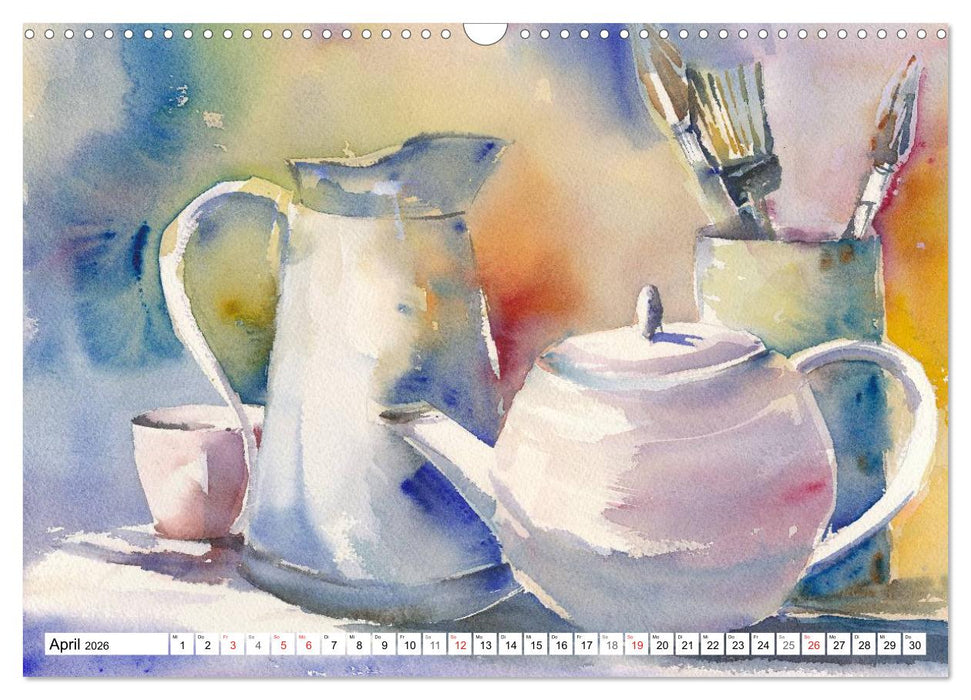 Stillleben Aquarelle (CALVENDO Wandkalender 2026)