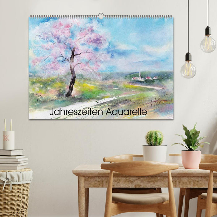 Jahreszeiten Aquarelle (CALVENDO Wandkalender 2026)