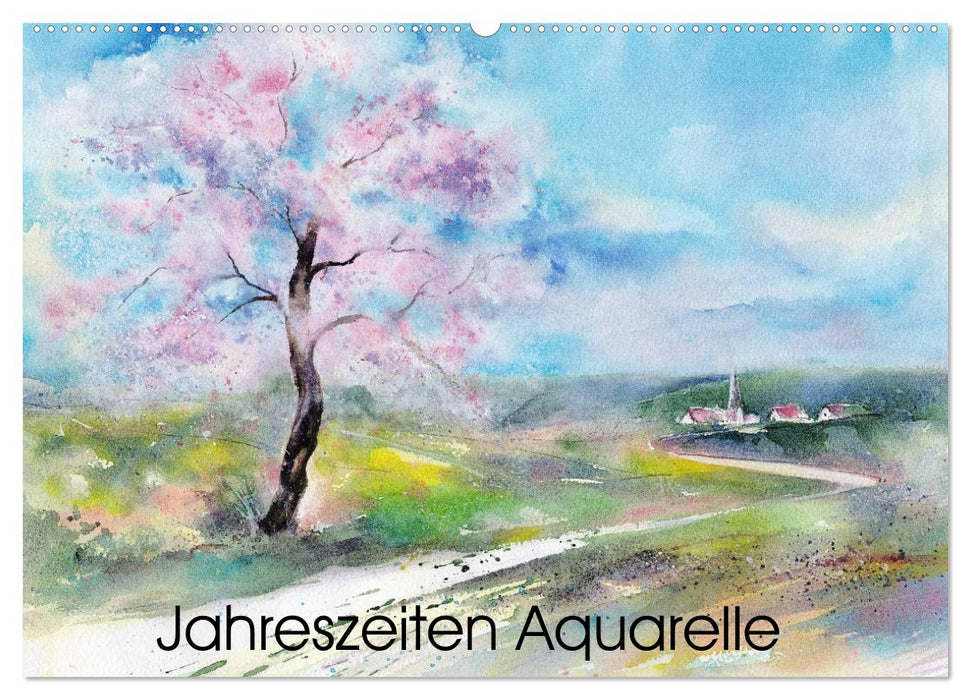 Jahreszeiten Aquarelle (CALVENDO Wandkalender 2026)