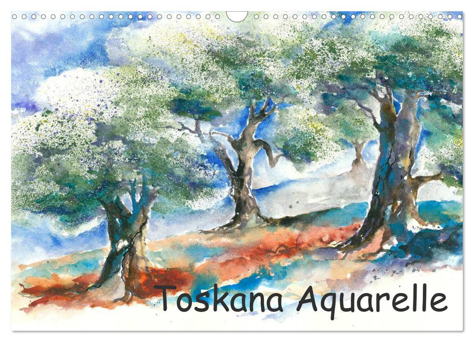 Toskana Aquarelle (CALVENDO Wandkalender 2026)