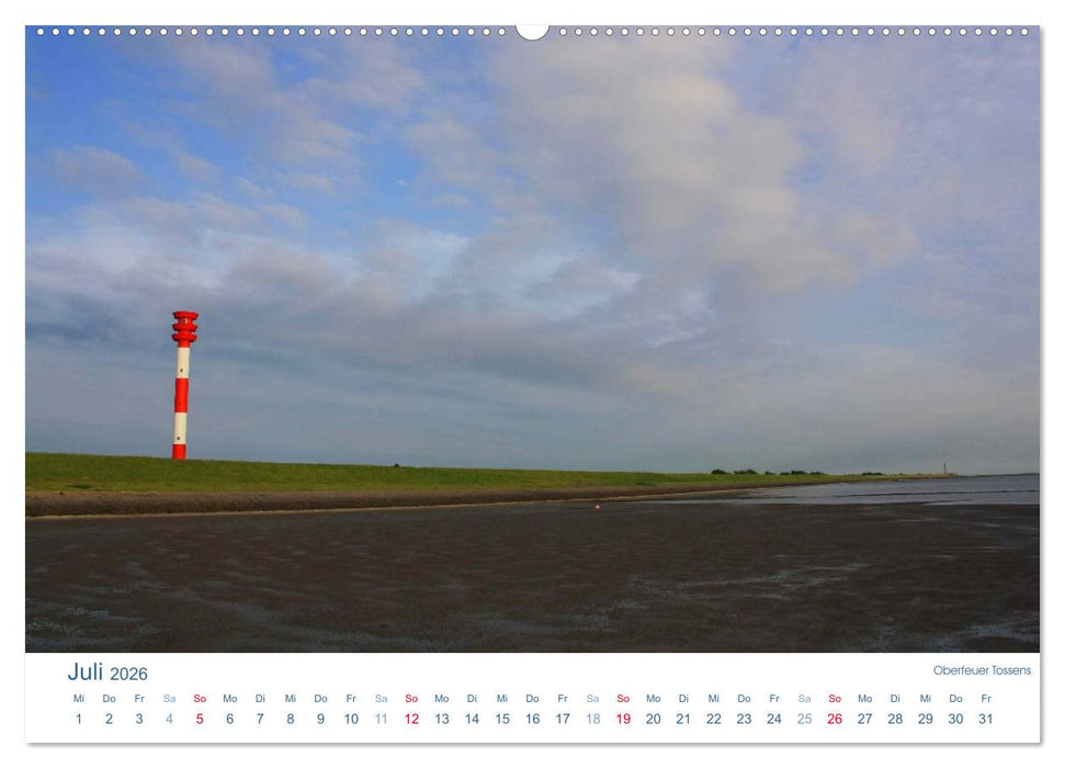Ebbe und Watt 2026. Impressionen von der Nordseeküste (CALVENDO Premium Wandkalender 2026)