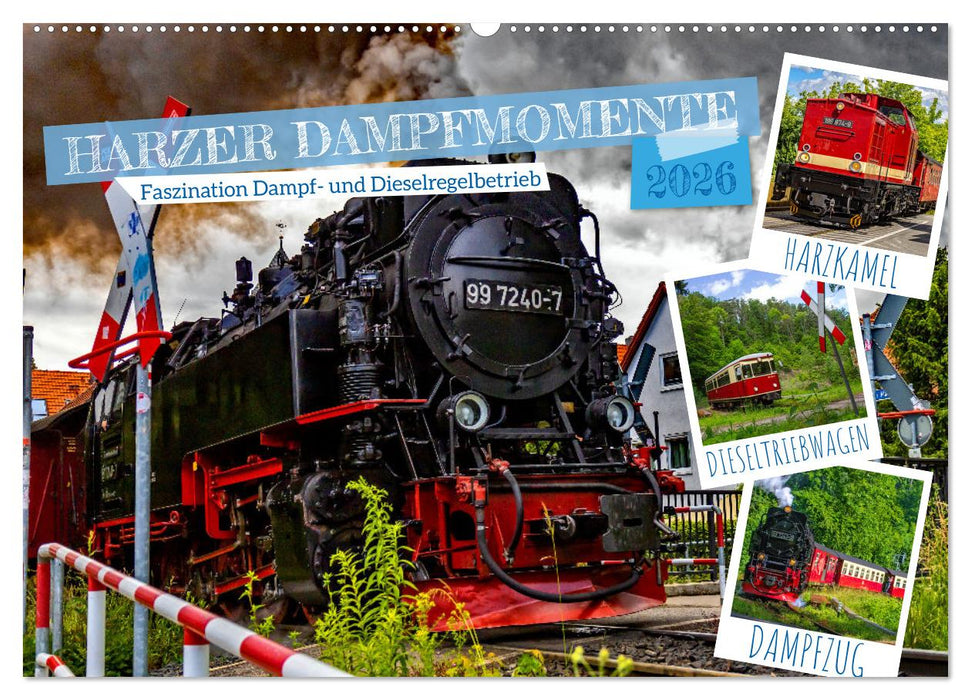 Harzer Dampfmomente (CALVENDO Wandkalender 2026)
