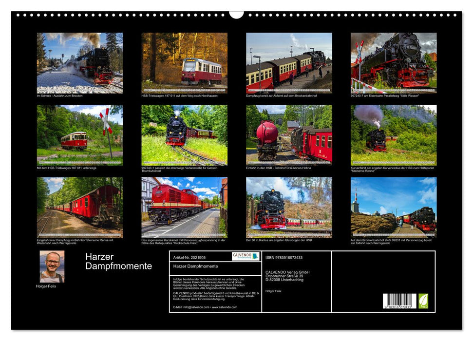 Harzer Dampfmomente (CALVENDO Wandkalender 2026)