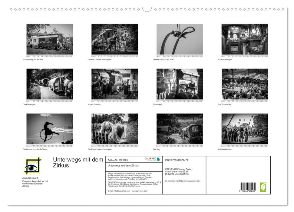 Unterwegs mit dem Zirkus (CALVENDO Wandkalender 2026)