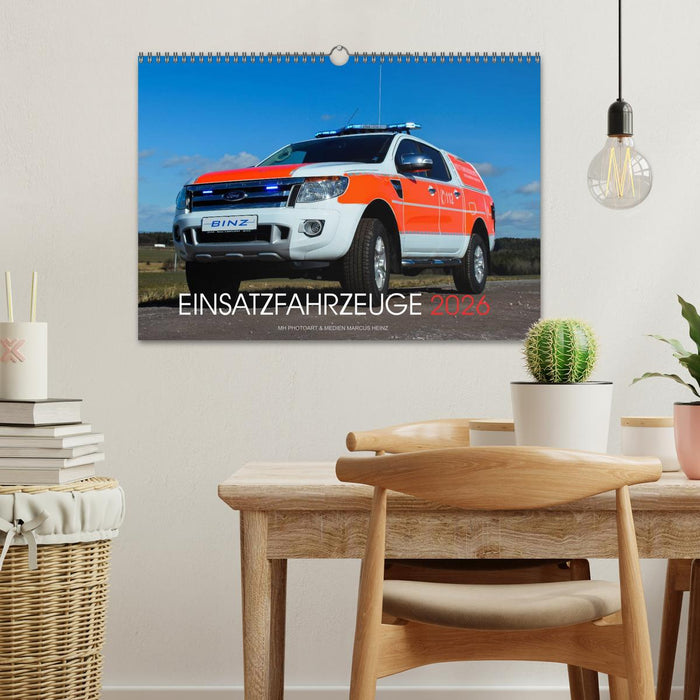 Einsatzfahrzeuge (CALVENDO Wandkalender 2026)