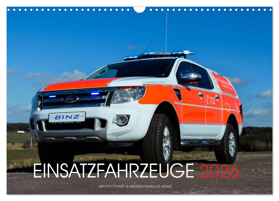 Einsatzfahrzeuge (CALVENDO Wandkalender 2026)