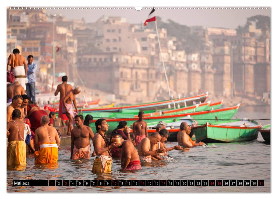 Indien - Varanasi (CALVENDO Premium Wandkalender 2026)