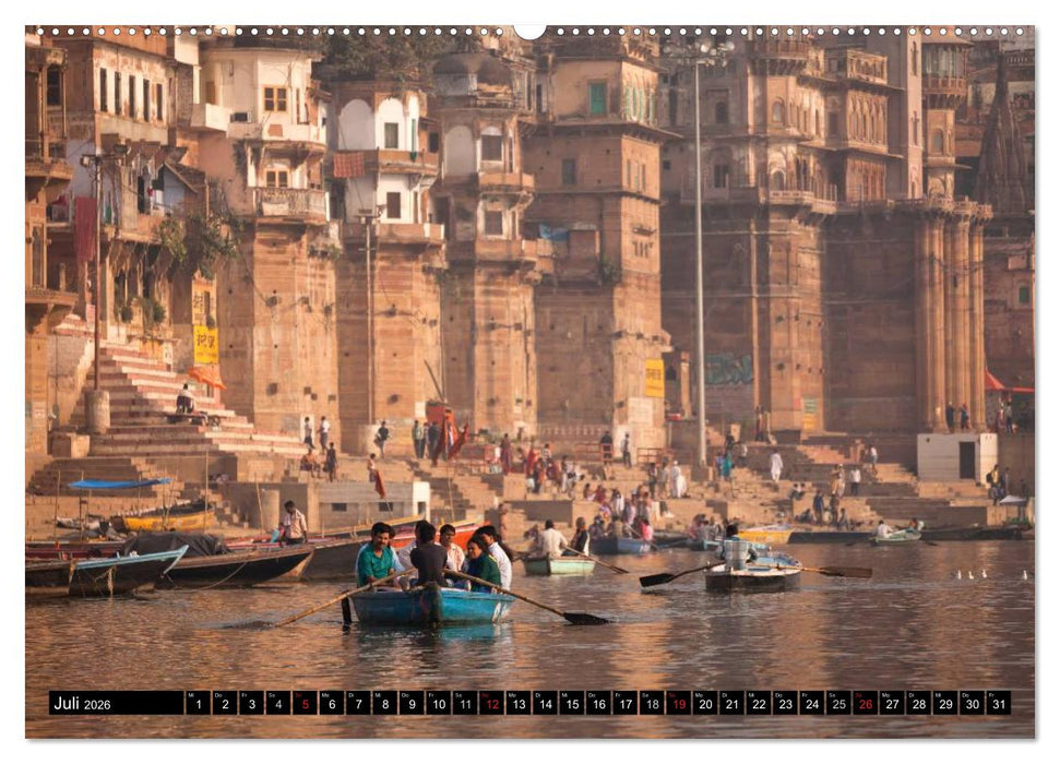 Indien - Varanasi (CALVENDO Premium Wandkalender 2026)