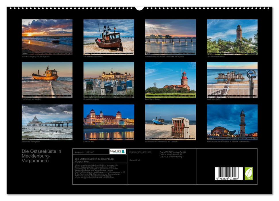 Die Ostseeküste in Mecklenburg-Vorpommern (CALVENDO Premium Wandkalender 2026)