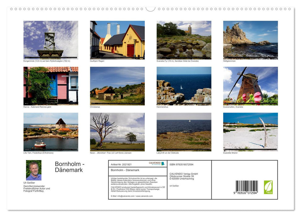 Bornholm - Dänemark (CALVENDO Premium Wandkalender 2026)