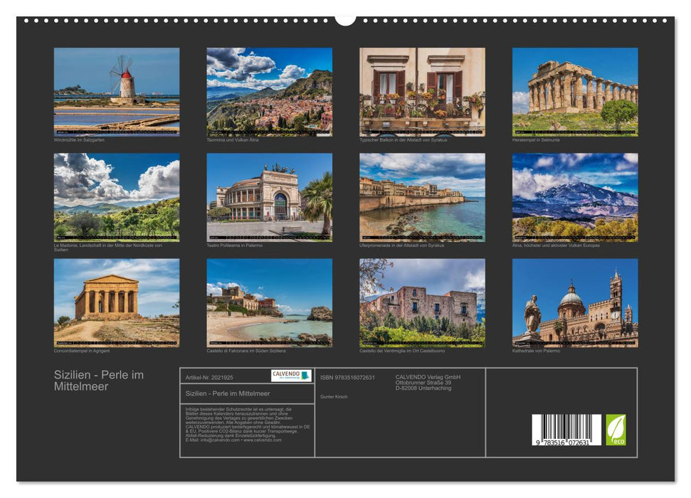 Sizilien - Perle im Mittelmeer (CALVENDO Premium Wandkalender 2026)