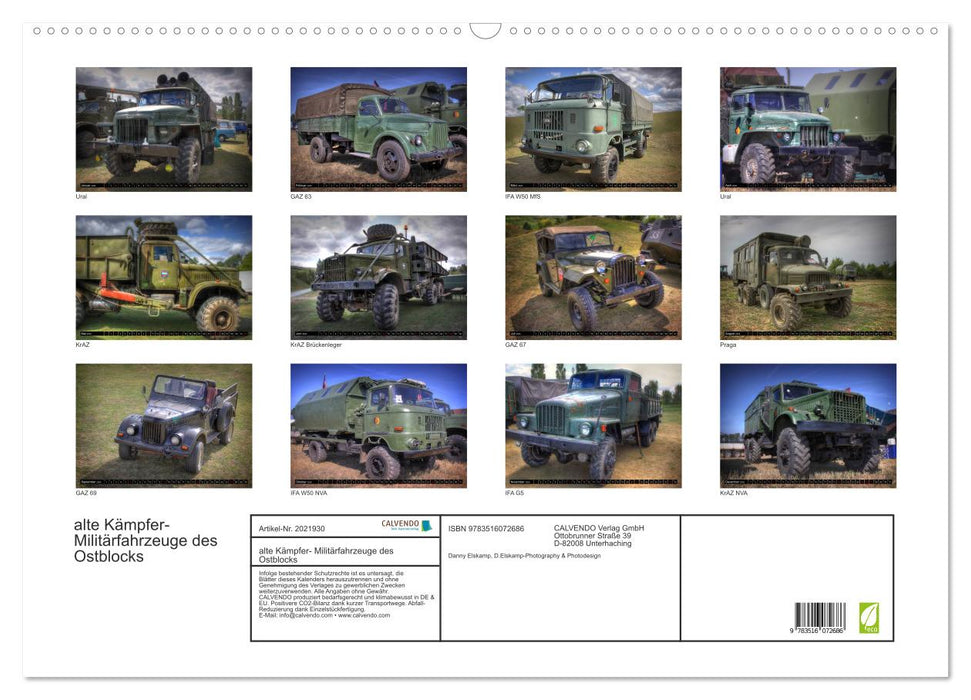 alte Kämpfer- Militärfahrzeuge des Ostblocks (CALVENDO Wandkalender 2026)