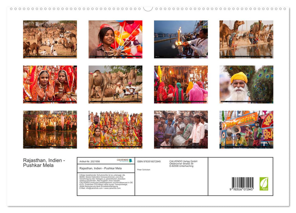 Rajasthan, Indien - Pushkar Mela (CALVENDO Premium Wandkalender 2026)