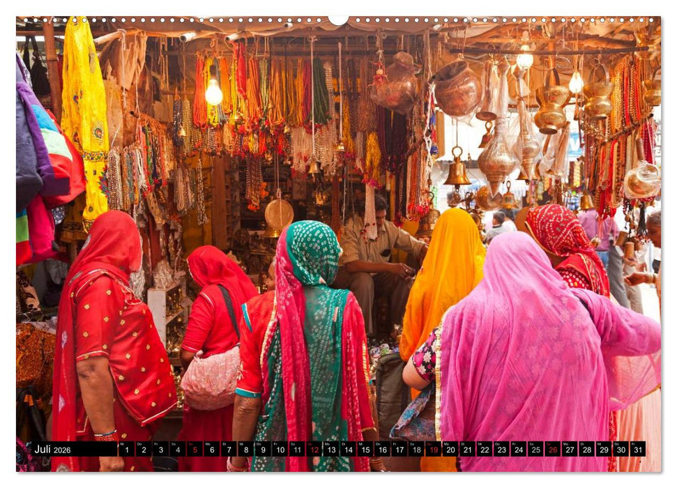 Rajasthan, Indien - Pushkar Mela (CALVENDO Premium Wandkalender 2026)