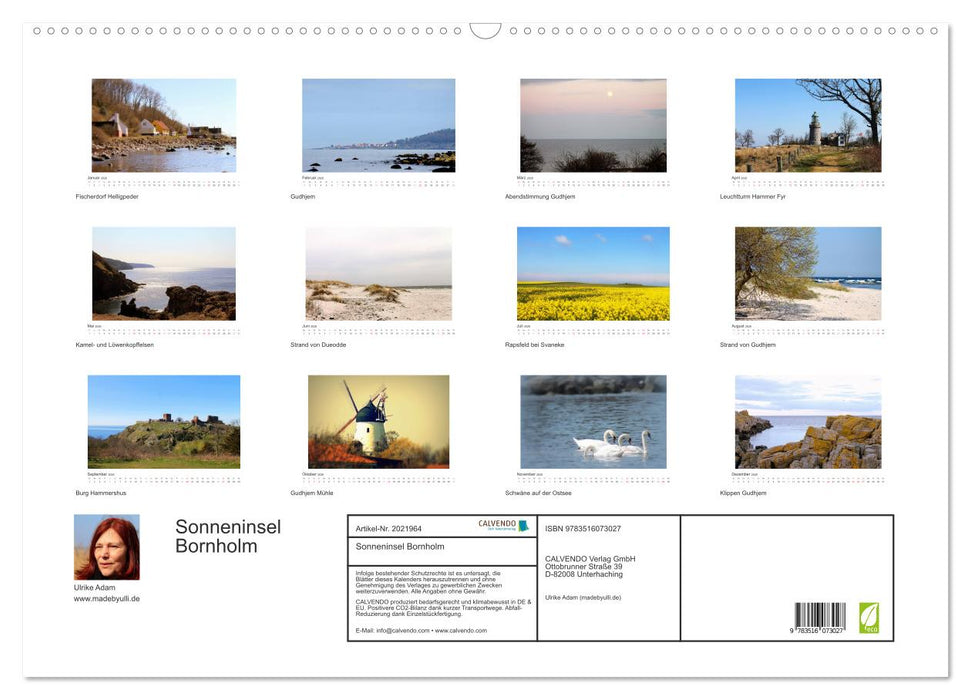 Sonneninsel Bornholm (CALVENDO Wandkalender 2026)