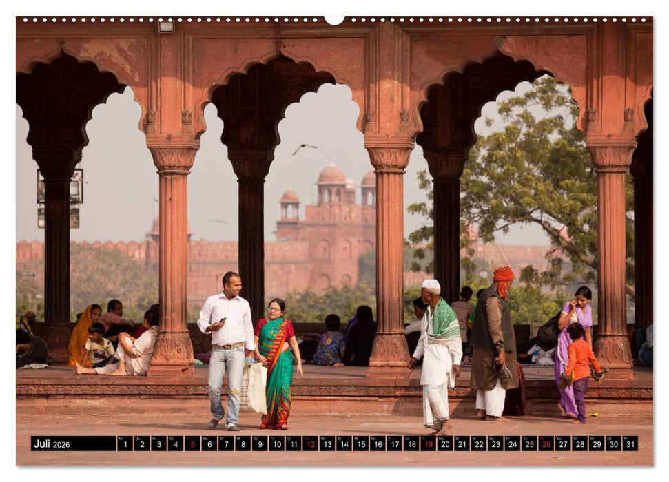 Indien - das goldene Dreieck, Delhi-Agra-Jaipur (CALVENDO Premium Wandkalender 2026)