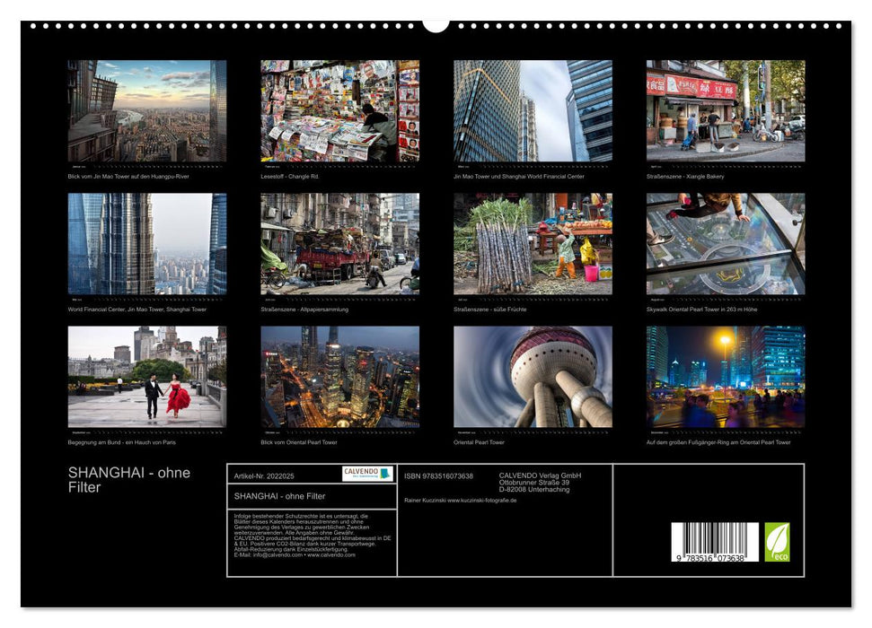 SHANGHAI - ohne Filter (CALVENDO Premium Wandkalender 2026)