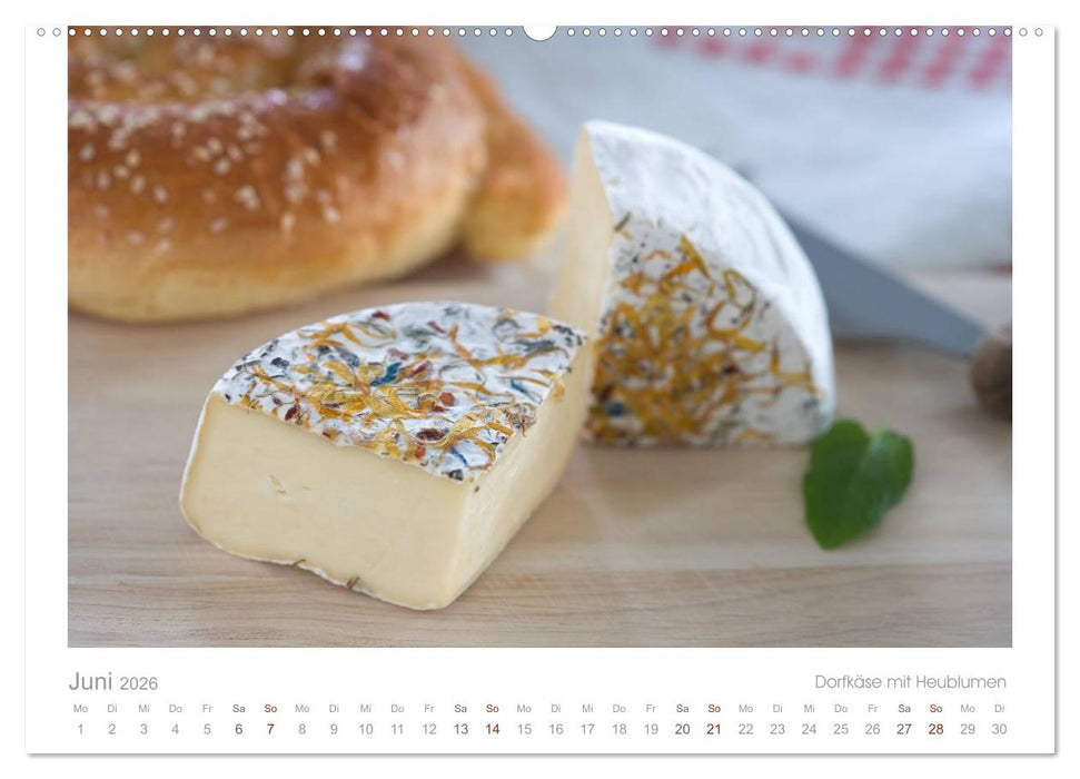 Der Käsekalender Edel und lecker (CALVENDO Premium Wandkalender 2026)