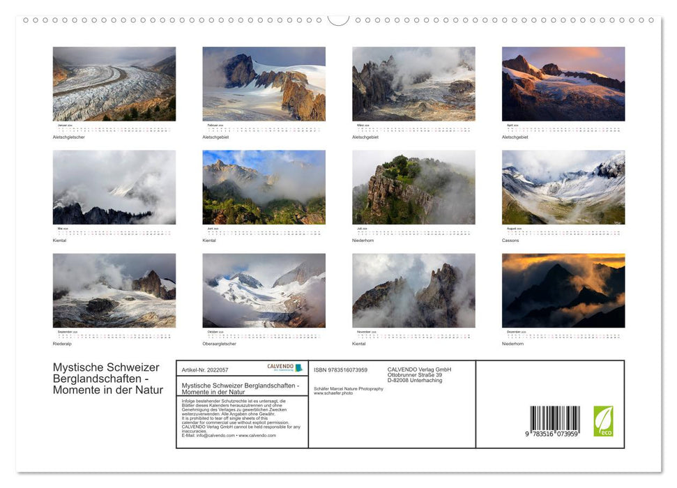 Mystische Schweizer Berglandschaften - Momente in der Natur (CALVENDO Premium Wandkalender 2026)