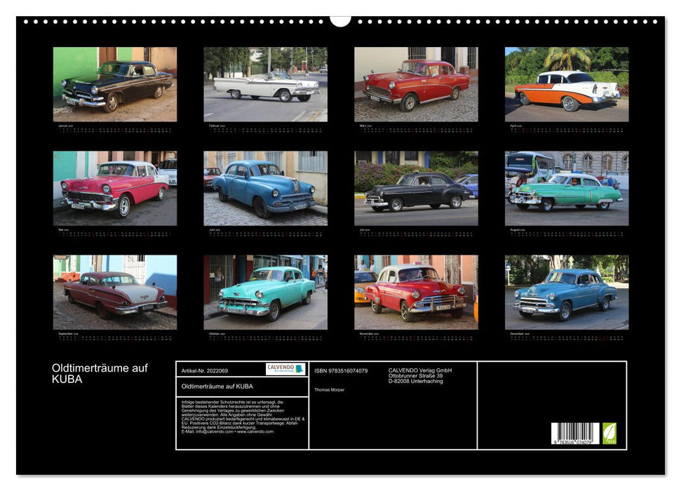 Oldtimerträume auf KUBA (CALVENDO Wandkalender 2026)