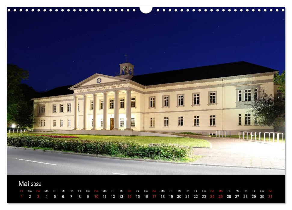 Oldenburg bei Nacht (CALVENDO Wandkalender 2026)