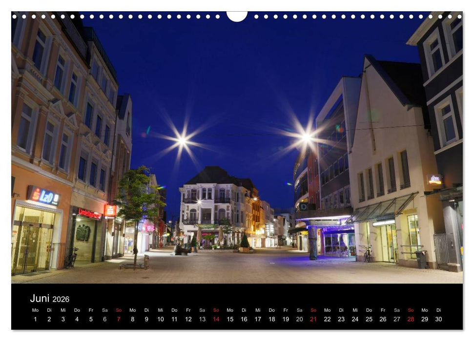 Oldenburg bei Nacht (CALVENDO Wandkalender 2026)