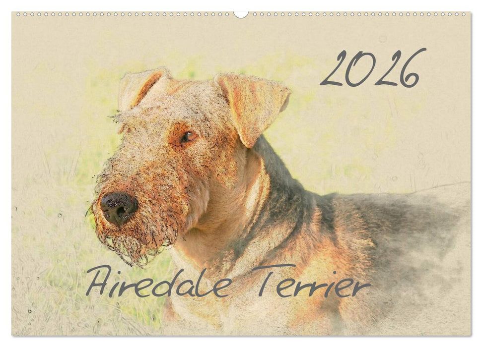 Airedale Terrier 2026 (CALVENDO Wandkalender 2026)