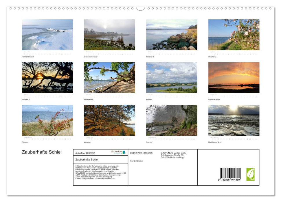 Zauberhafte Schlei (CALVENDO Premium Wandkalender 2026)