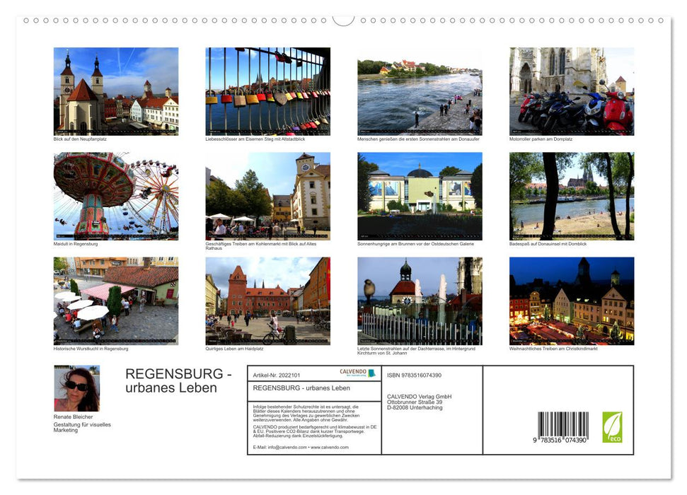 REGENSBURG - urbanes Leben (CALVENDO Premium Wandkalender 2026)