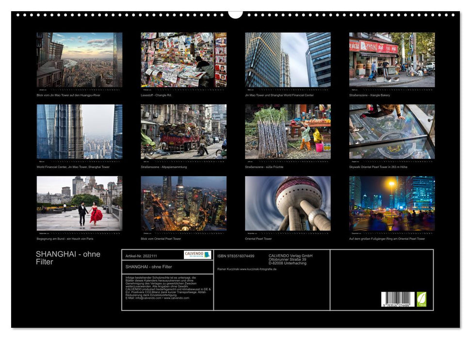 SHANGHAI - ohne Filter (CALVENDO Wandkalender 2026)