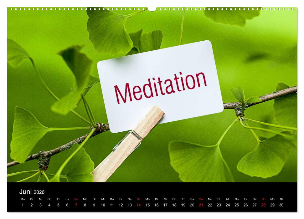 SPIRIT OF ZEN Meditation (CALVENDO Premium Wandkalender 2026)