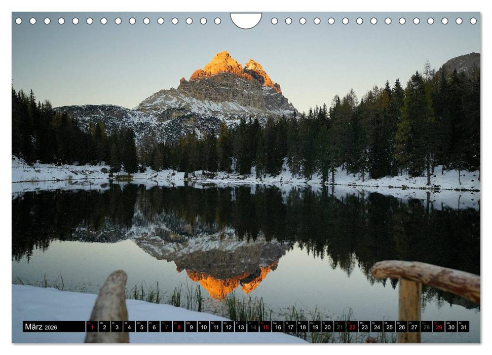 Die Drei Zinnen - Unesco Weltnaturerbe (CALVENDO Wandkalender 2026)