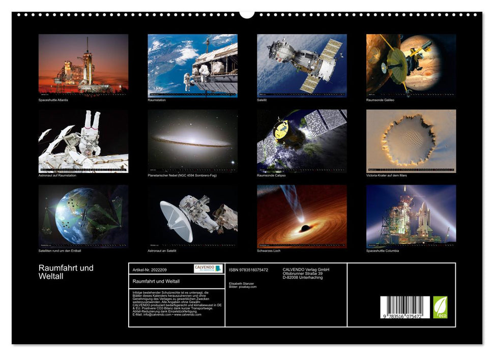 Raumfahrt und Weltall (CALVENDO Premium Wandkalender 2026)