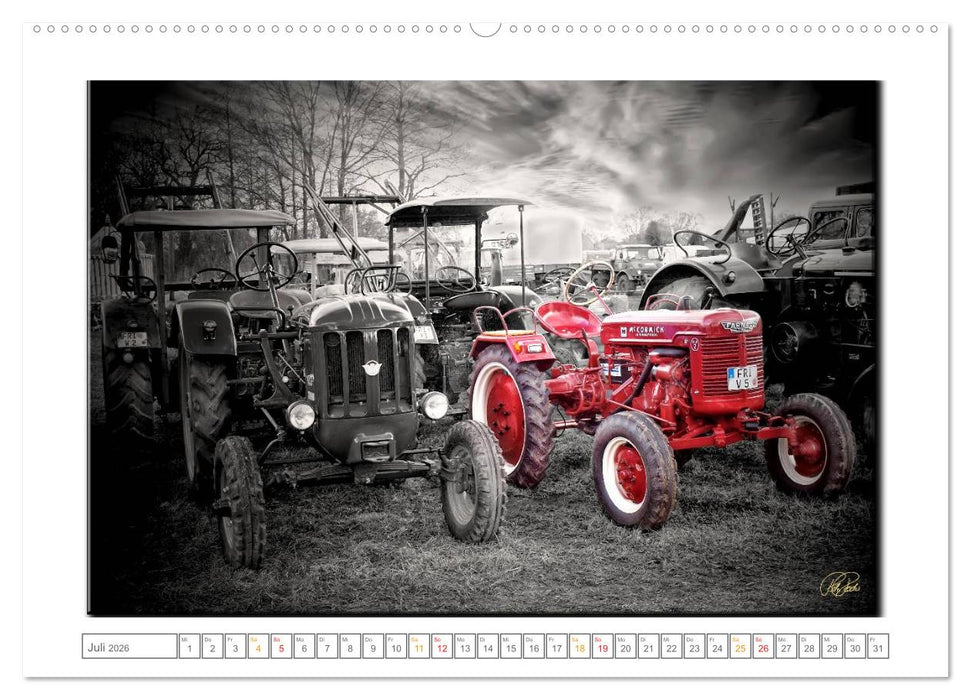 Oldtimer - nostalgische Traktoren und Lastwagen (CALVENDO Premium Wandkalender 2026)
