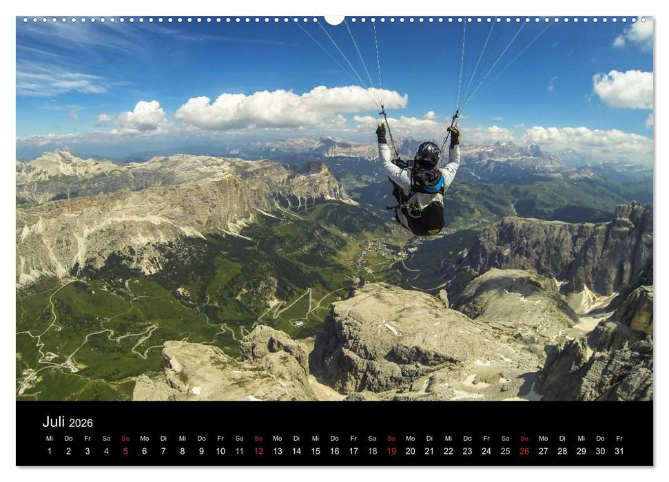 Paragliding - zwischen Himmel und Erde (CALVENDO Premium Wandkalender 2026)