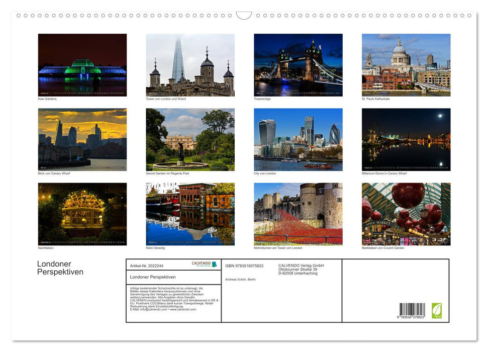 Londoner Perspektiven (CALVENDO Wandkalender 2026)