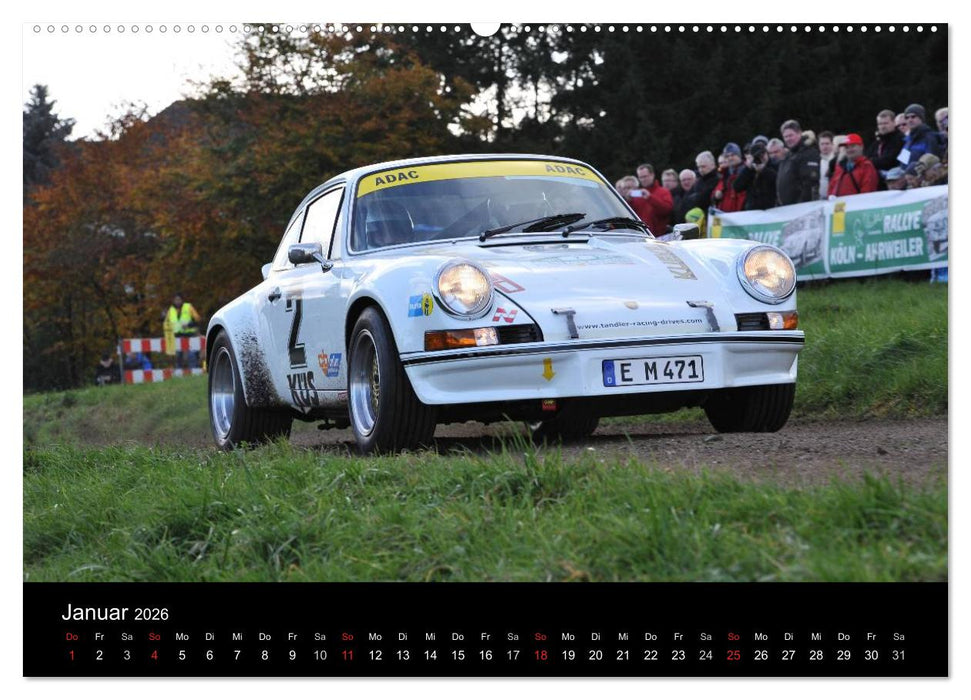 Bergrennen und Rallye im Porsche (CALVENDO Premium Wandkalender 2026)