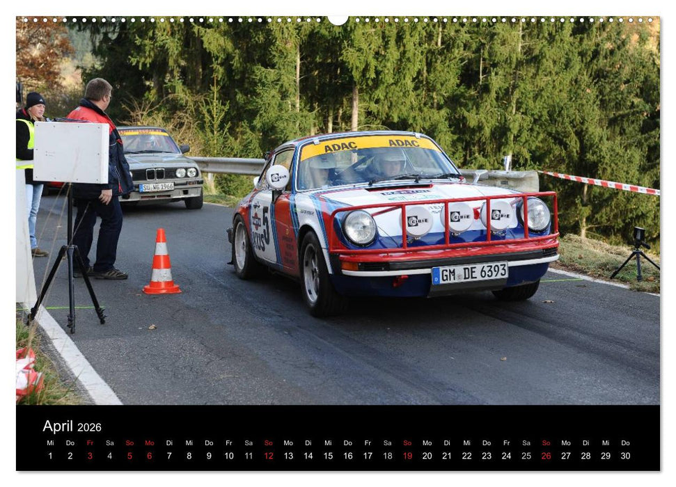 Bergrennen und Rallye im Porsche (CALVENDO Premium Wandkalender 2026)