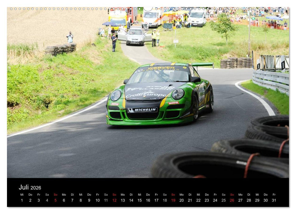 Bergrennen und Rallye im Porsche (CALVENDO Premium Wandkalender 2026)