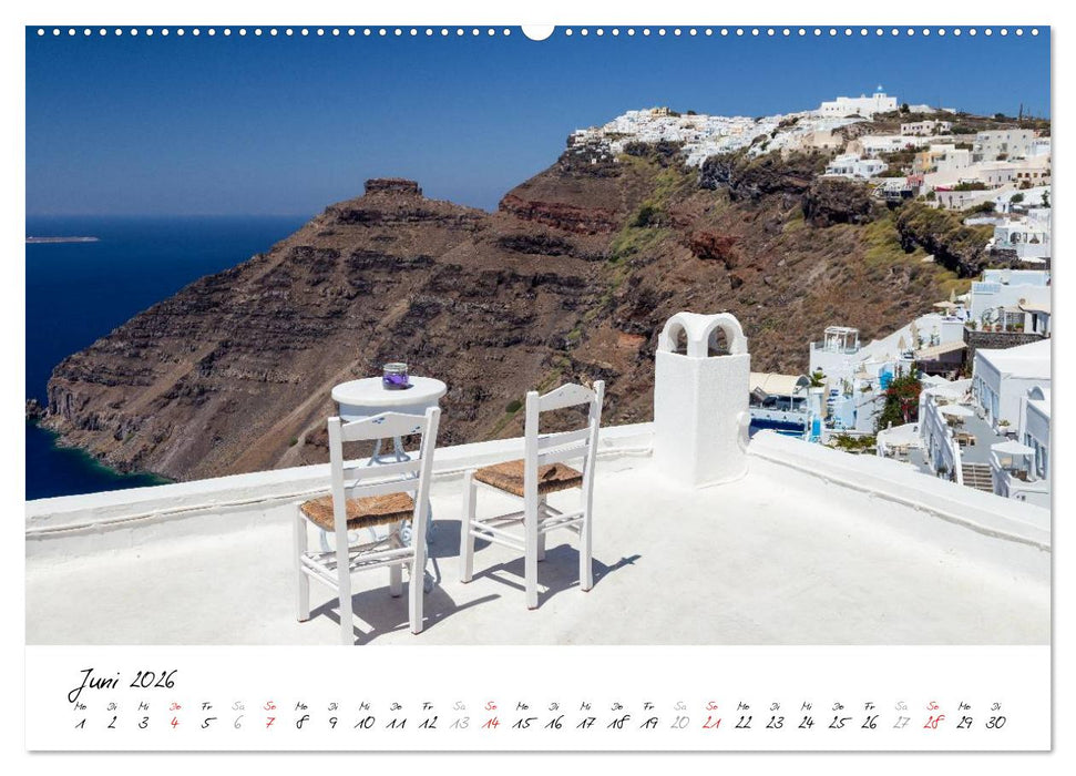 Santorini - Fotogene Schönheit (CALVENDO Premium Wandkalender 2026)