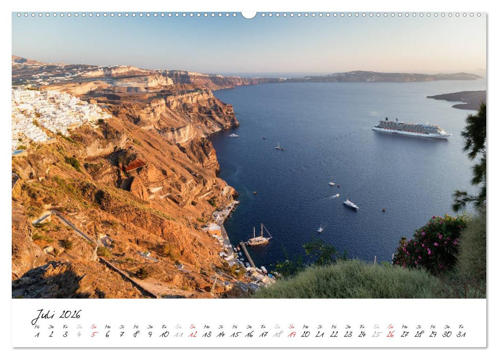 Santorini - Fotogene Schönheit (CALVENDO Premium Wandkalender 2026)