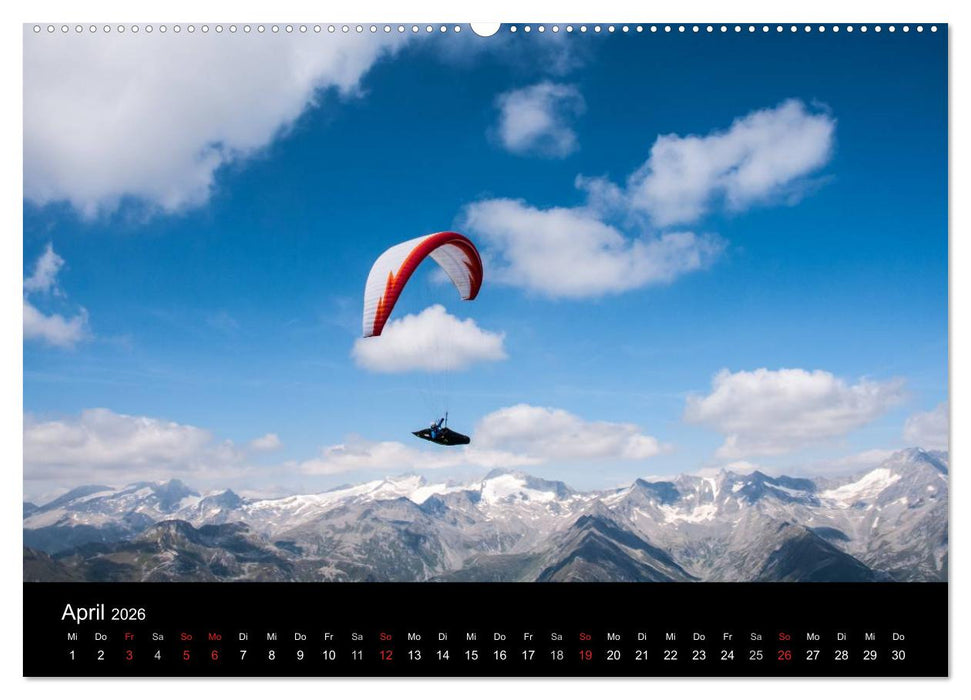 Paragliding - zwischen Himmel und Erde (CALVENDO Wandkalender 2026)